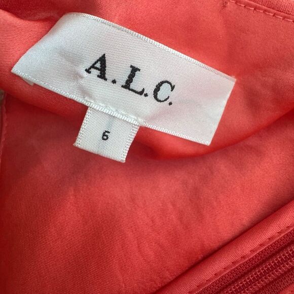 NEW A.L.C. Nessa One-Shoulder Cutout Knotted Pleated Satin Gown - Picture 11 of 11